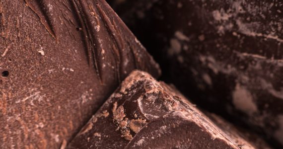 Close up of dark chocolate