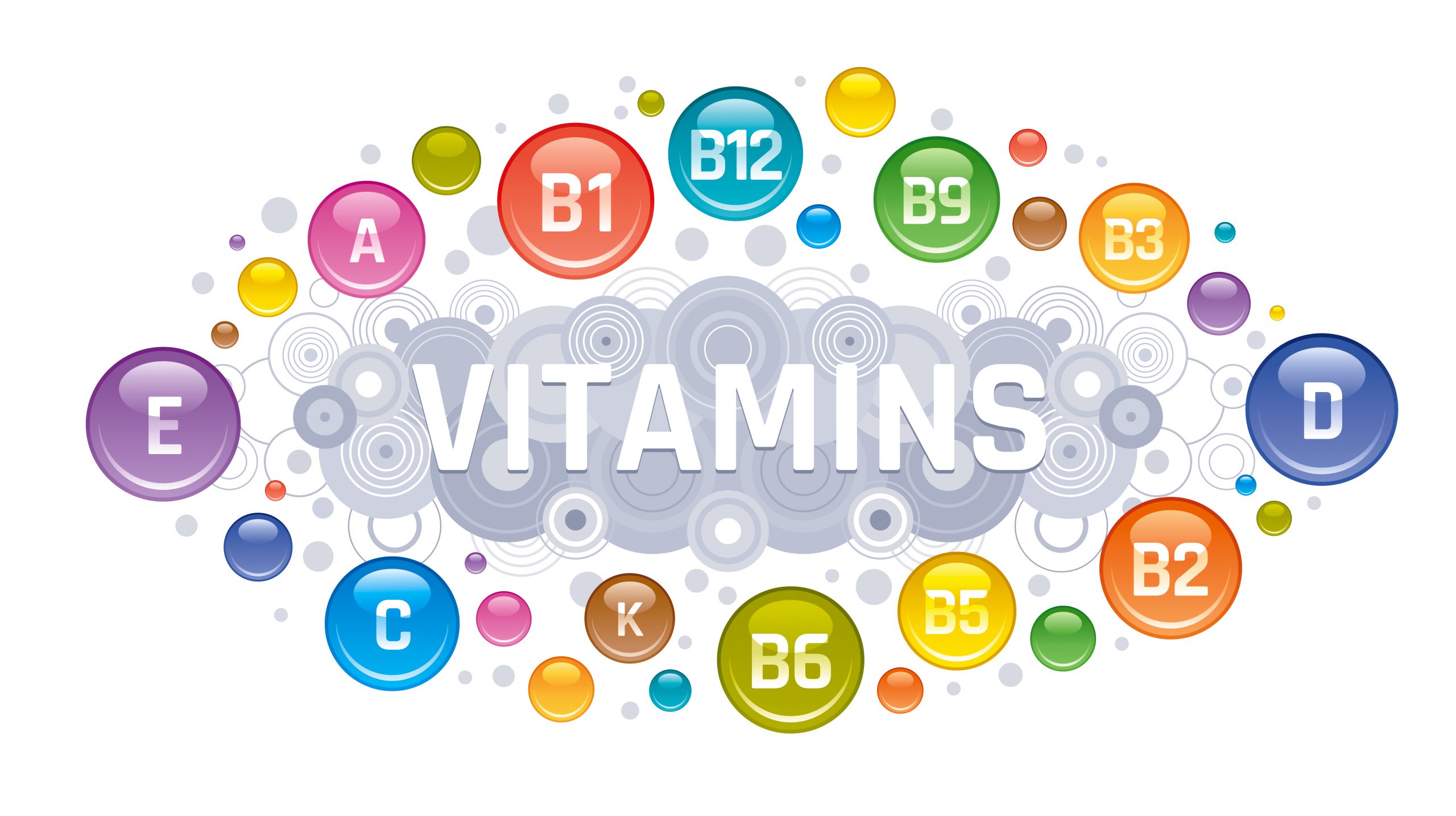 Word cloud showing all the vitamins