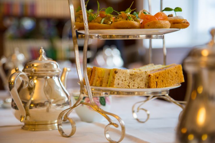 Close up of a traditional afternoon tea